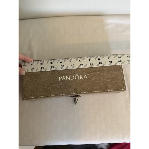 PANDORA Jewelry Box Womens Charm Organizer Suede Brown BOX ONLY - Picture 7 of 9